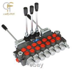 11GPM 7 Spool Hydraulic Directional Control Valve 40L BSPP Port With JOYSTICK