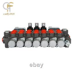 11GPM 7 Spool Hydraulic Directional Control Valve 40L BSPP Port With JOYSTICK