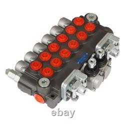 11GPM Hydraulic Backhoe Directional Control Valve 6 Spool With 2 Joysticks