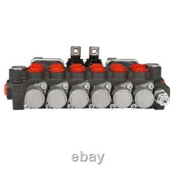 11GPM Hydraulic Backhoe Directional Control Valve 6 Spool With 2 Joysticks