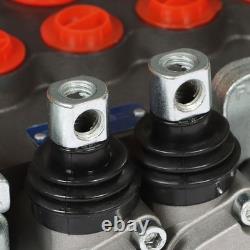 11GPM Hydraulic Backhoe Directional Control Valve 6 Spool With 2 Joysticks