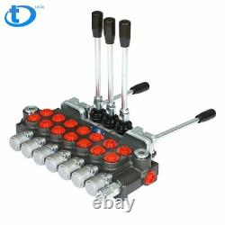 11GPM Hydraulic Directional Control Valve 7 Spool 2JOYSTICK 40L BSPP Port