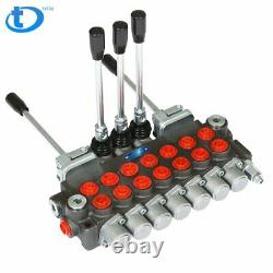 11GPM Hydraulic Directional Control Valve 7 Spool 2JOYSTICK 40L BSPP Port