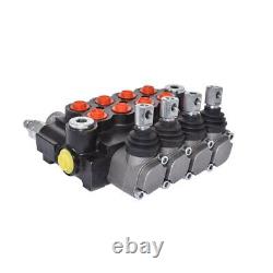 11 GPM 4 Spool Hydraulic Monoblock Double Acting Control Valve, SAE Ports