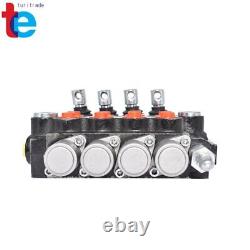 11 GPM 4 Spool Hydraulic Monoblock Double Acting Control Valve, SAE Ports