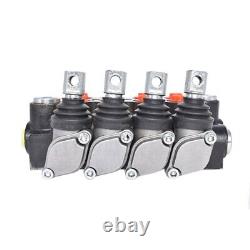 11 GPM 4 Spool Hydraulic Monoblock Double Acting Control Valve, SAE Ports