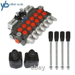 11 GPM 6 Spool Hydraulic Backhoe Directional Control Valve WithJoysticks 3625 PSI