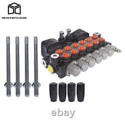 11 GPM 6 Spool Hydraulic Backhoe Directional Control Valve with 2 Joystick