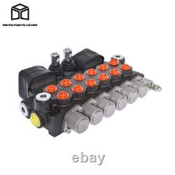 11 GPM 6 Spool Hydraulic Backhoe Directional Control Valve with 2 Joystick