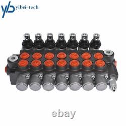 11 GPM 7 Spool Hydraulic Monoblock Double Acting Control Valve, SAE Ports