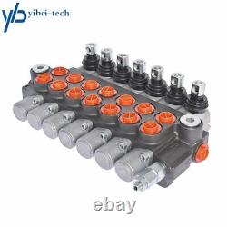 11 GPM 7 Spool Hydraulic Monoblock Double Acting Control Valve, SAE Ports