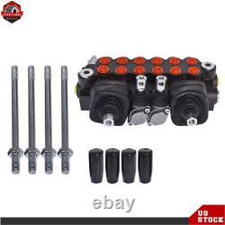11 GPM Hydraulic Backhoe Directional Control Valve 6 Spool With 2 Joysticks
