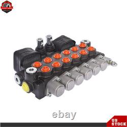 11 GPM Hydraulic Backhoe Directional Control Valve 6 Spool With 2 Joysticks