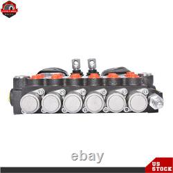 11 GPM Hydraulic Backhoe Directional Control Valve 6 Spool With 2 Joysticks