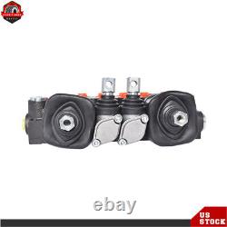 11 GPM Hydraulic Backhoe Directional Control Valve 6 Spool With 2 Joysticks