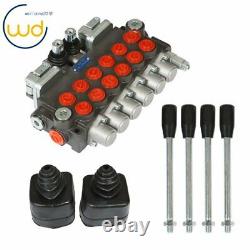 11 GPM Hydraulic Backhoe Directional Control Valve with 2 Joysticks, 6 Spool