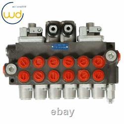 11 GPM Hydraulic Backhoe Directional Control Valve with 2 Joysticks, 6 Spool