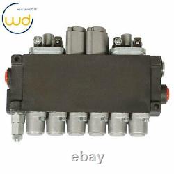 11 GPM Hydraulic Backhoe Directional Control Valve with 2 Joysticks, 6 Spool