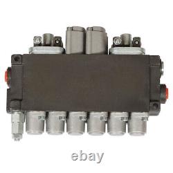 11 GPM Hydraulic Backhoe Directional Control Valve with 2 Joysticks 6 Spool New