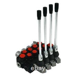 11 GPM Hydraulic Directional Control Valve Tractor Loader with Joystick, 4 Spool