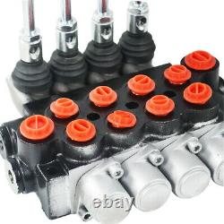 11 GPM Hydraulic Directional Control Valve Tractor Loader with Joystick, 4 Spool