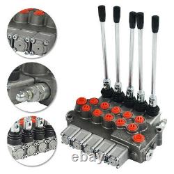 11 GPM Hydraulic Directional Control Valve Tractor Loader with Joystick, 5 Spool