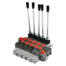 11 GPM Hydraulic Directional Control Valve Tractor Loader with Joystick, 5 Spool