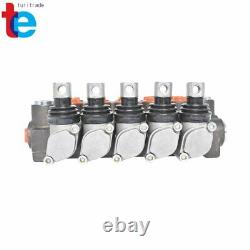 11 GPM, SAE Ports 5 Spool Hydraulic Monoblock Double Acting Control Valve