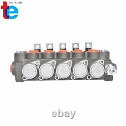 11 GPM, SAE Ports 5 Spool Hydraulic Monoblock Double Acting Control Valve