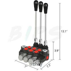 11 gpm 3 Spool Hydraulic Directional Control Valve Adjustable Pressure Loader