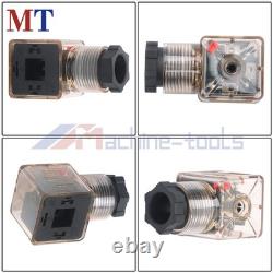 12V DC 2 Spool 13 GPM Hydraulic Solenoid Control Valve Double Acting 3600PSI