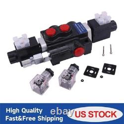 12V DC Solenoid Hydraulic Control Valve Double Acting 1 Spool 13 GPM 3600 PSI