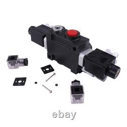 12V DC Solenoid Hydraulic Control Valve Double Acting 1 Spool 13 GPM 3600 PSI