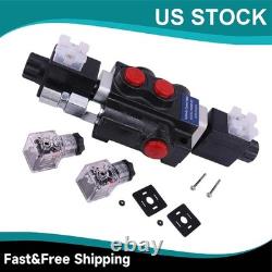 12V DC Solenoid Hydraulic Control Valve Double Acting 1 Spool 13 GPM 3600 PSI