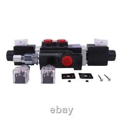 12V DC Solenoid Hydraulic Control Valve Double Acting 1 Spool 13 GPM 3600 PSI