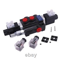 12V DC Solenoid Hydraulic Control Valve Double Acting 1 Spool 13 GPM 3600 PSI