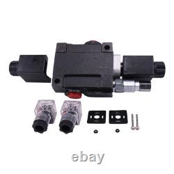 12V DC Solenoid Hydraulic Control Valve Double Acting 1 Spool 13 GPM 3600 PSI