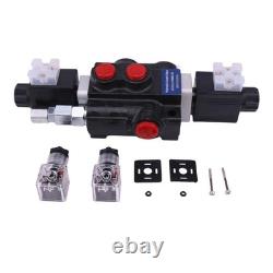 12V DC Solenoid Hydraulic Control Valve Double Acting 1 Spool 13 GPM 3600 PSI