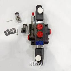12V DC Solenoid Hydraulic Control Valve Double Acting 1 Spool 13 GPM 3600 PSI