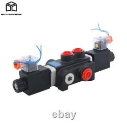 12V DC Solenoids 1Spool Solenoid Hydraulic Control Valve 3600 PSI Double Acting