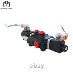 12V DC Solenoids 1Spool Solenoid Hydraulic Control Valve 3600 PSI Double Acting
