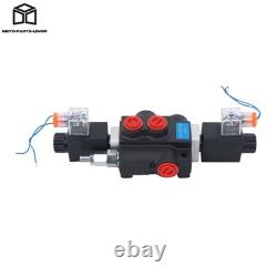 12V DC Solenoids 1Spool Solenoid Hydraulic Control Valve 3600 PSI Double Acting
