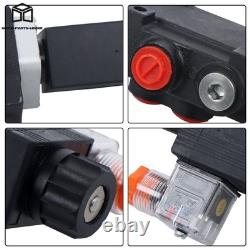 12V DC Solenoids 1Spool Solenoid Hydraulic Control Valve 3600 PSI Double Acting