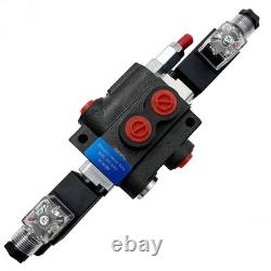 12V Spool Solenoid DC Hydraulic Control Valve Double Acting 13 GPM 3600 PSI