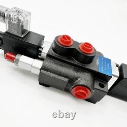 12V Spool Solenoid DC Hydraulic Control Valve Double Acting 13 GPM 3600 PSI