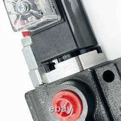 12V Spool Solenoid DC Hydraulic Control Valve Double Acting 13 GPM 3600 PSI
