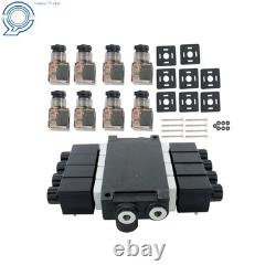 13 GPM 12V DC Hydraulic Control Valve Double Acting 4 Spool Design