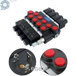 13 GPM 12V DC Hydraulic Control Valve Double Acting 4 Spool Design