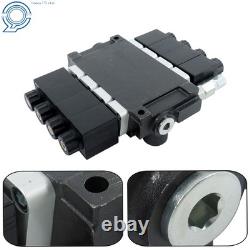 13 GPM 12V DC Hydraulic Control Valve Double Acting 4 Spool Design