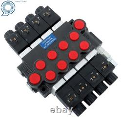 13 GPM 12V DC Hydraulic Control Valve Double Acting 4 Spool Design